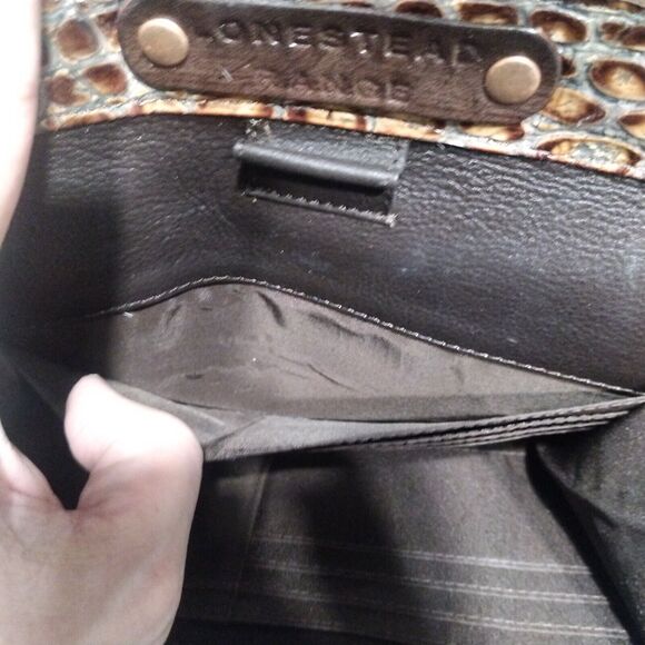 Lonestead Range Genuine Embossed Leather Cowhide Western Crossbody Bag Purse - Picture 11 of 16